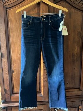 NWT MOTHER THE INSIDER CROP STEP FRAY JEAN COLOR OFF LIMITS  SIZE 29P